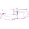 vidaXL Set mobile TV Legno vecchio 180 x 30 x 43 cm Legno multistrato