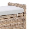 vidaXL Panchina con contenitore Naturale 110 x 40 x 50 cm Rattan