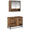 vidaXL Set di mobili per il bagno 2 pz Legno vecchio 80 x 33 x 60 cm