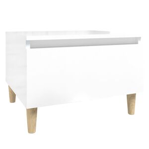 vidaXL Tavolino Bianco Lucido 50x46x35 cm in Legno Multistrato