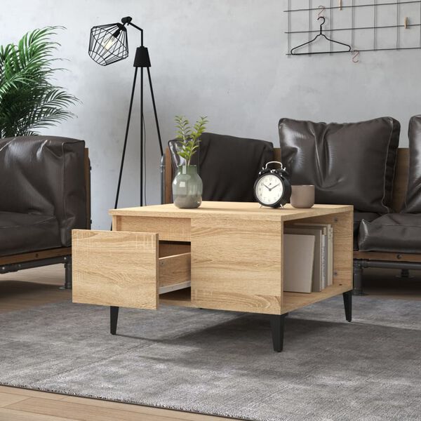 vidaXL Tavolino Salotto Rovere Sonoma 55x55x36,5 cm Legno Multistrato