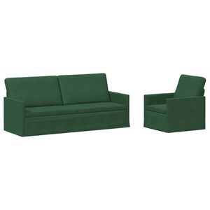 vidaXL Set di divani 2 pcs Verde Giungla Tessuto in Cords