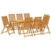 vidaXL Set da Pranzo da Giardino 9 pz 180x90x75 cm