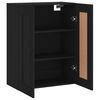 vidaXL Mobile a Parete Nero 69,5x34,90 cm in Legno Multistrato
