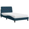 vidaXL Letto con Materasso Blu 100x200 cm in Velluto