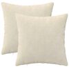vidaXL Cuscino con cuscino HEERLEN 2 pz Crema Fleece in microfibra