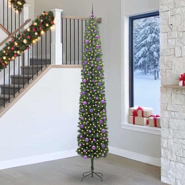 vidaXL Albero di Natale artificiale con 300 LED Verde 270 cm