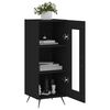 vidaXL Credenza Nero 34,5x34x90 cm in Legno Multistrato