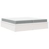 vidaXL Letto con Materasso Bianco 200x200 cm in Legno Massello di Pino