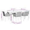 vidaXL Set Pranzo da Giardino 7 pz con Cuscini in Polyrattan e Acciaio