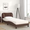 vidaXL Letto con Materasso Hvar Marrone 90x190 cm in Similpelle