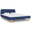 vidaXL Giroletto senza Materasso Blu 150x200 cm in Tessuto