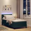 vidaXL Letto a Sorgente LED con led Verde Scuro 80 x 200 cm Velluto