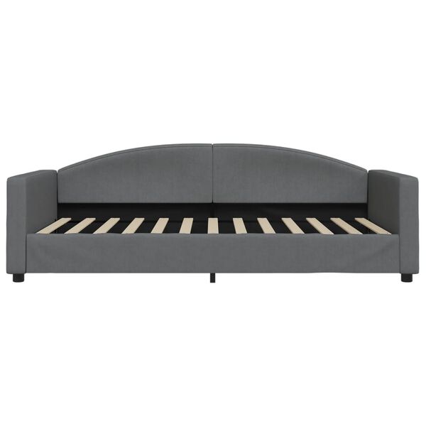 vidaXL Letto da Giorno Grigio Scuro 100x200 cm in Tessuto