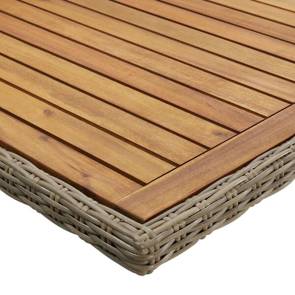 vidaXL Tavolo da Giardino Marrone 200x100x74 cm in Polyrattan
