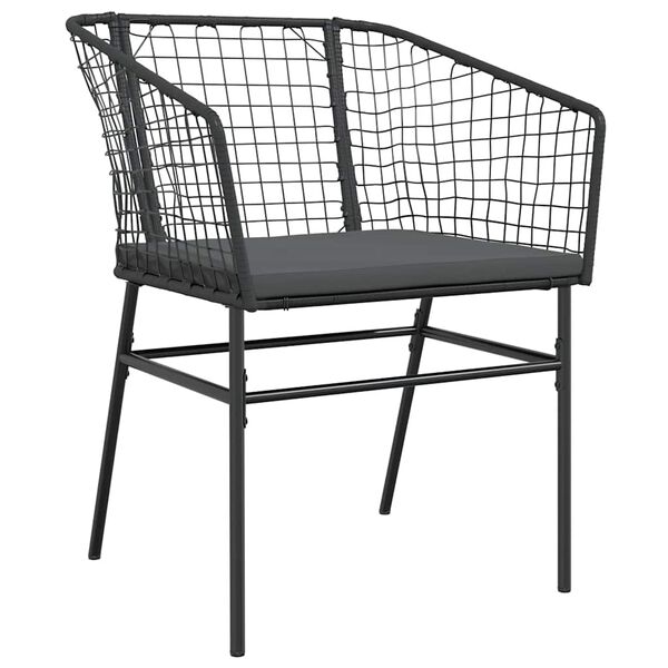 vidaXL Set da Pranzo da Giardino con Cuscini 5 pz Polyrattan Vetro