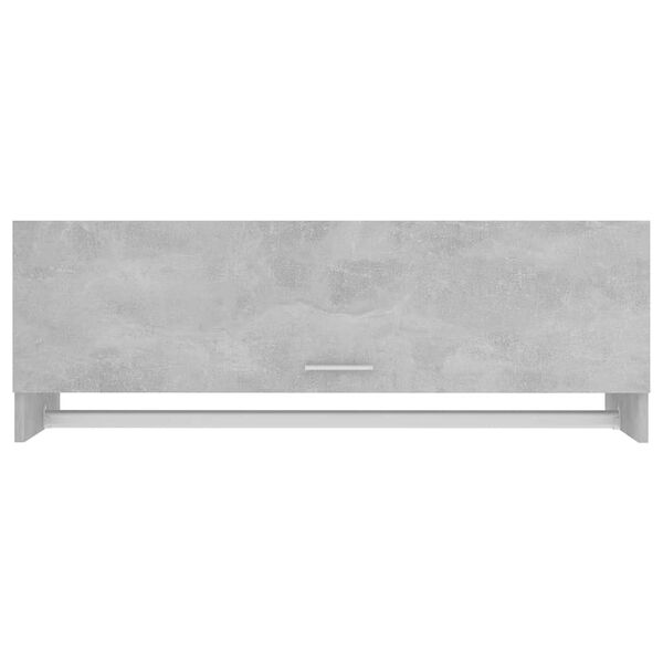 vidaXL Armadio Grigio Cemento 100x32,5x35 cm in Legno Multistrato