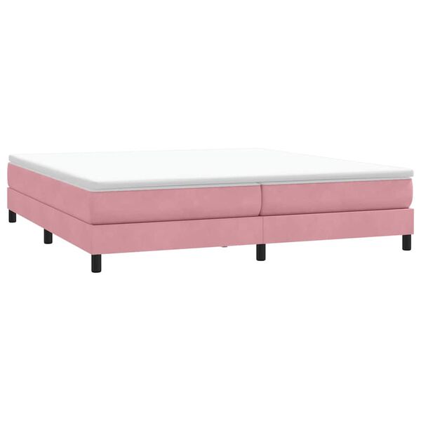 vidaXL Letto a Molle senza Materasso Rosa 200x210 cm in Velluto