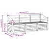 vidaXL Set divani 3 pcs Naturale Legno di Acacia Massello