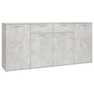 vidaXL Credenza Grigio Cemento 160x36x75 cm in Legno Multistrato
