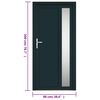 vidaXL Porta Ingresso Antracite 98x200 cm in PVC