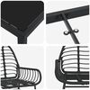 vidaXL Set da Pranzo per Giardino 5 pcs Nero polyrattan