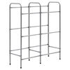 vidaXL Supporto con Ripiani per 6 Casse Argento 96x33x116 cm Acciaio