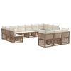 vidaXL Set Divano da Giardino 13 pcs Beige polyrattan