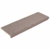 vidaXL Tappetini per scale 30 pz 65x21x4 cm Marrone chiaro Bordo rettangolare