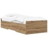 vidaXL Telaio del letto con storage Rovere Artigianale 80 x 200 cm