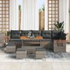 vidaXL Set Divano da Giardino con cuscino 12 pcs Grigio polyrattan