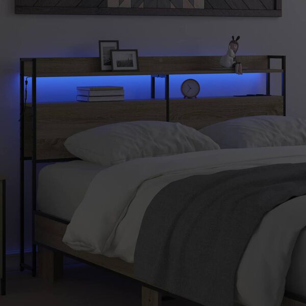 vidaXL Testata contenitore rovere sonoma 120 cm Legno multistrato