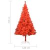 vidaXL Albero di Natale Preilluminato con Palline Rosso 210 cm PVC
