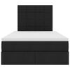 vidaXL Letto con contenitore e LED Nero 120 x 190 cm Poliestere