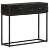 vidaXL Tavolo Consolle Nero 90x30x76cm Legno Massello di Mango e Ferro