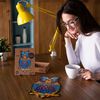 UNIDRAGON Puzzle in Legno 650 pz Charming Owl Royal Size 35x60 cm