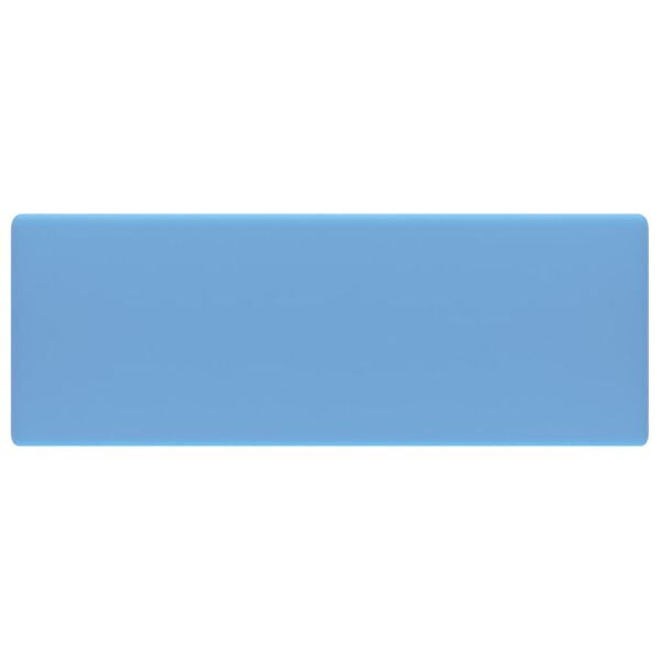 vidaXL Lavabo Troppopieno Cubico Azzurro Opaco 41x41cm Ceramica