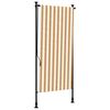 vidaXL Tenda a Rullo Esterno Arancio Bianca 120x270 cm Tessuto Acciaio