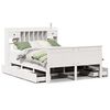 vidaXL Letto Libreria senza Materasso Bianco 150x200 cm Legno di Pino