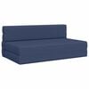 vidaXL Divano Letto Pieghevole Blu 152 x 86,5 x 60 cm Tessuto