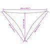 vidaXL Parasole a Vela Oxford Triangolare 4x4x5,8 m Arancione