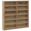 vidaXL Vetrina A parete Rovere artigianale 60 x 8,5 x 58 cm