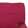 vidaXL Chaise Lounge con cuscino Rosso Vino 91 x 157 x 91 cm Velluto