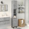 vidaXL Armadietto Bagno Grigio Cemento 30x30x190 cm Legno Multistrato