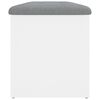 vidaXL Panca contenitore bianca 102x42x45 cm in legno ingegnerizzato