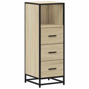 vidaXL Armadietto Bagno Rovere Sonoma 35x37,5x100 cm Legno Multistrato