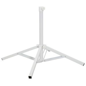 vidaXL Supporto Parasol Bianco Acciaio per 25-32 mm Palo