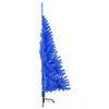 vidaXL Albero di Natale Artificiale a Metà con Supporto Blu 150 cm PVC