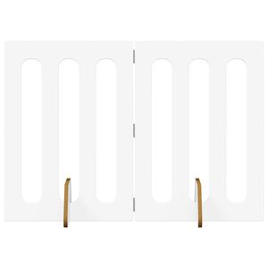 vidaXL Recinto pieghevole per animali 2 pcs Bianco 100,5 x 38 x 70 cm