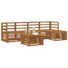 vidaXL Set divani 6 pcs Naturale Legno di Acacia Massello